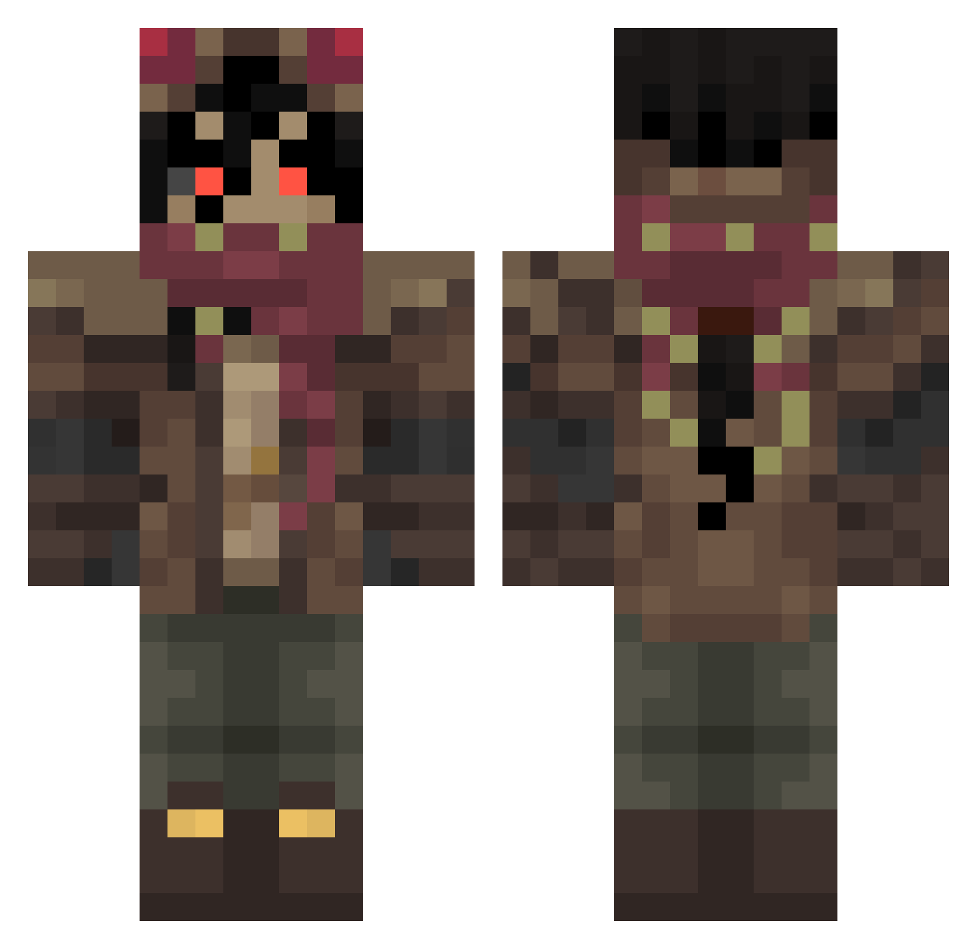 felipeft04 Minecraft skin, front and back view