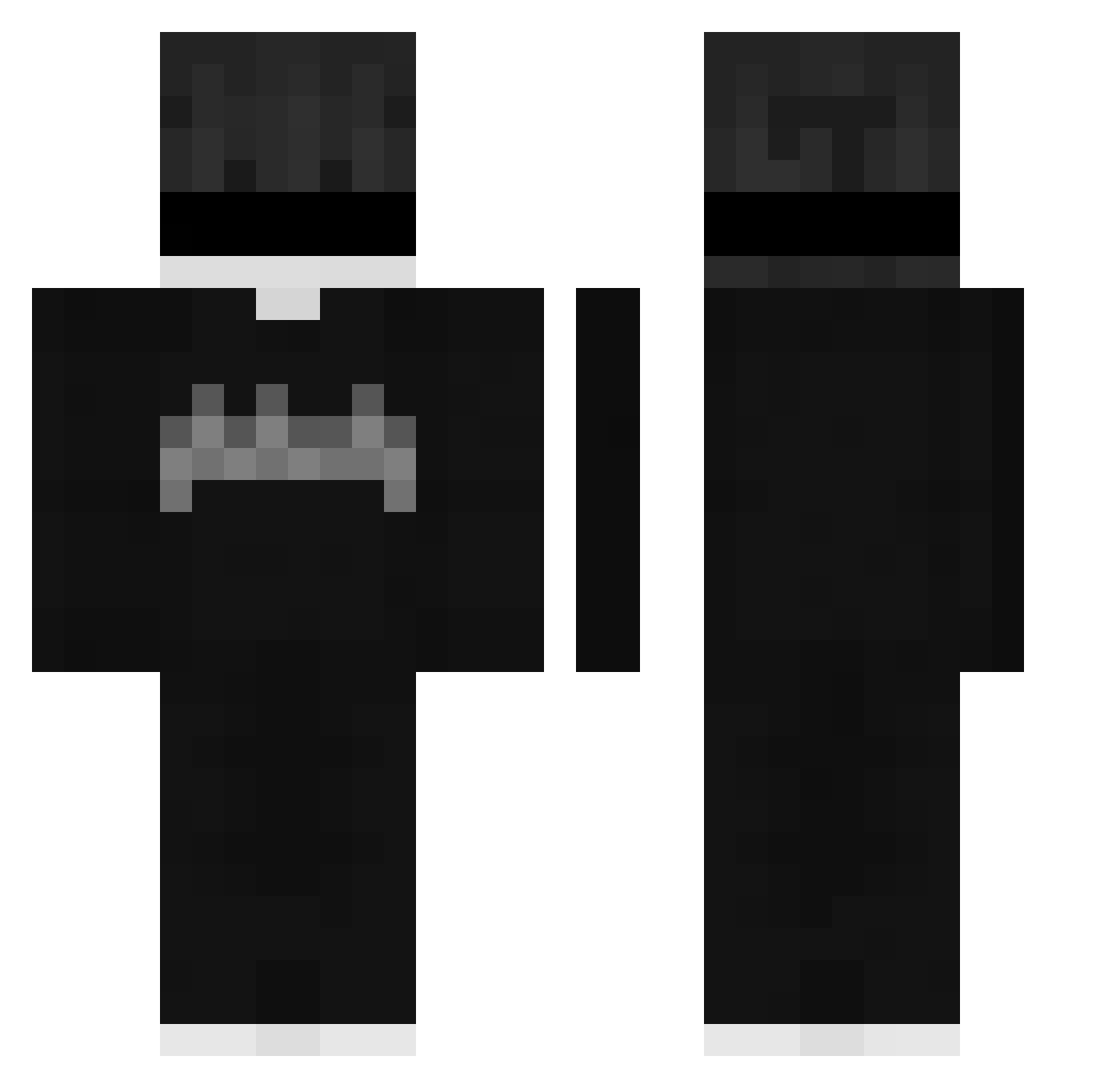 Charalambidis Minecraft skin, front and back view