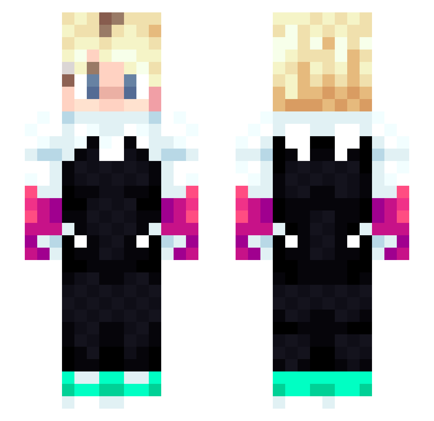 I_Lee Minecraft skin, front and back view