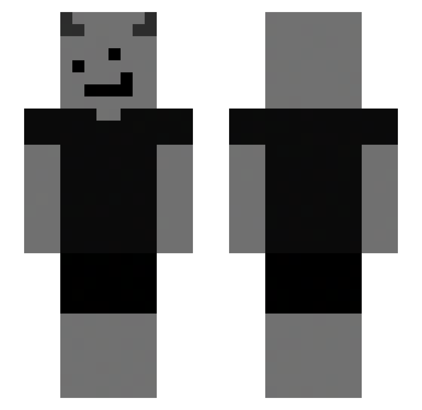 crocodilos Minecraft skin, front and back view