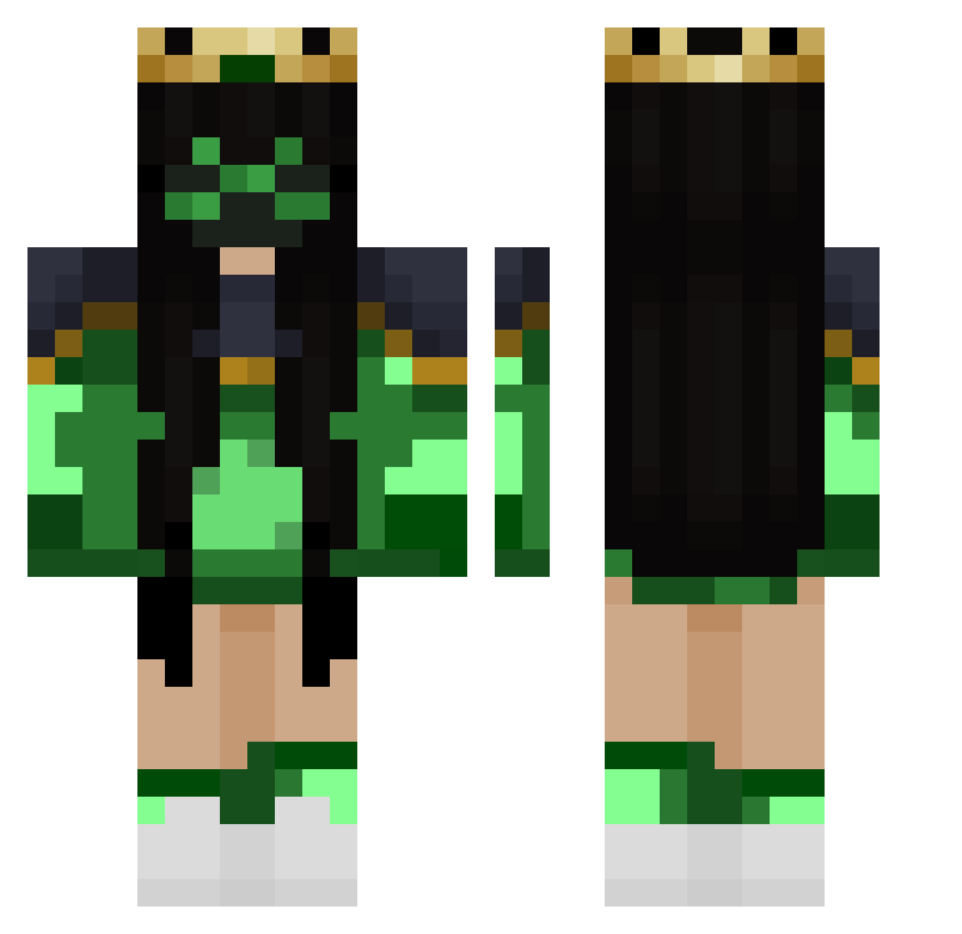 Mils_MC Minecraft skin, front and back view