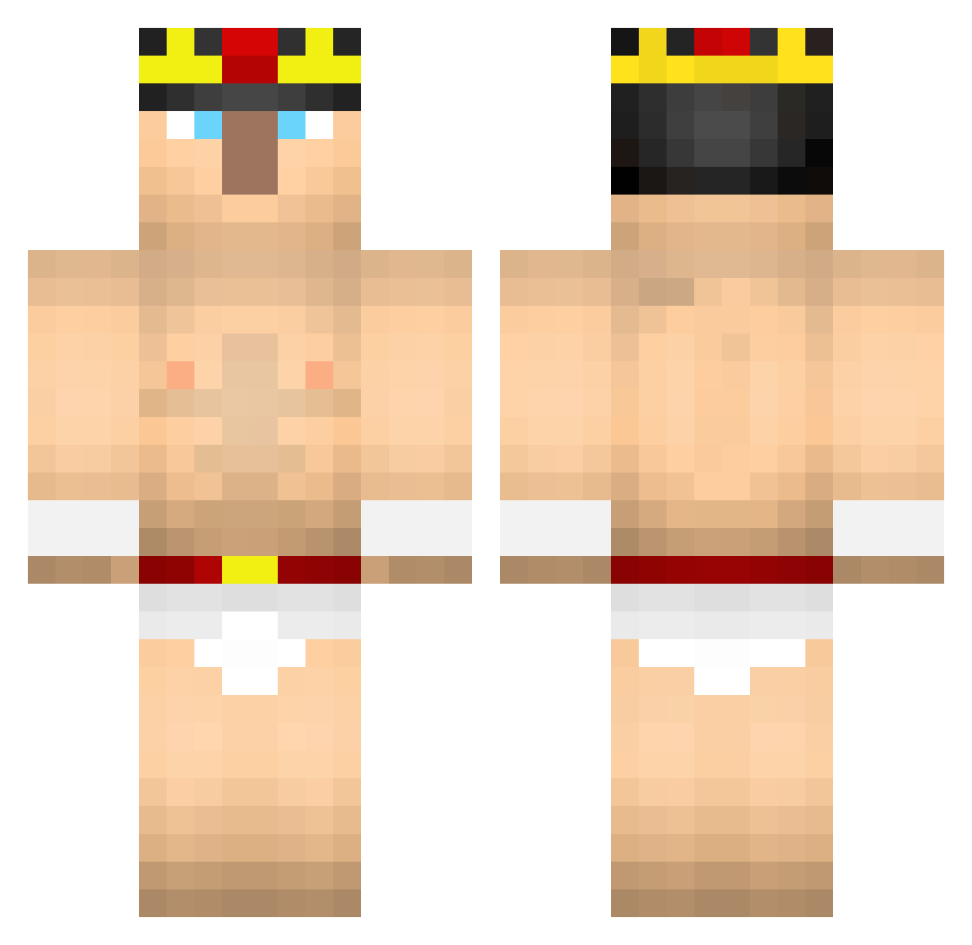 GAELITOW21 Minecraft skin, front and back view