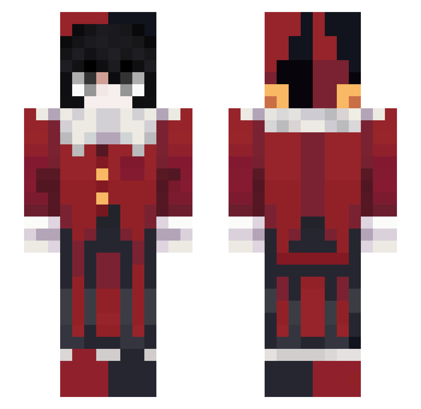 KenzoSemMouse Minecraft skin, front and back view