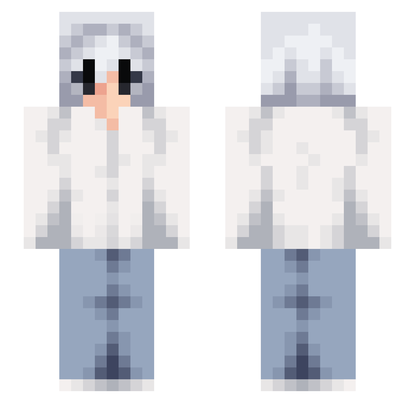 Arya_Maset Minecraft skin, front and back view