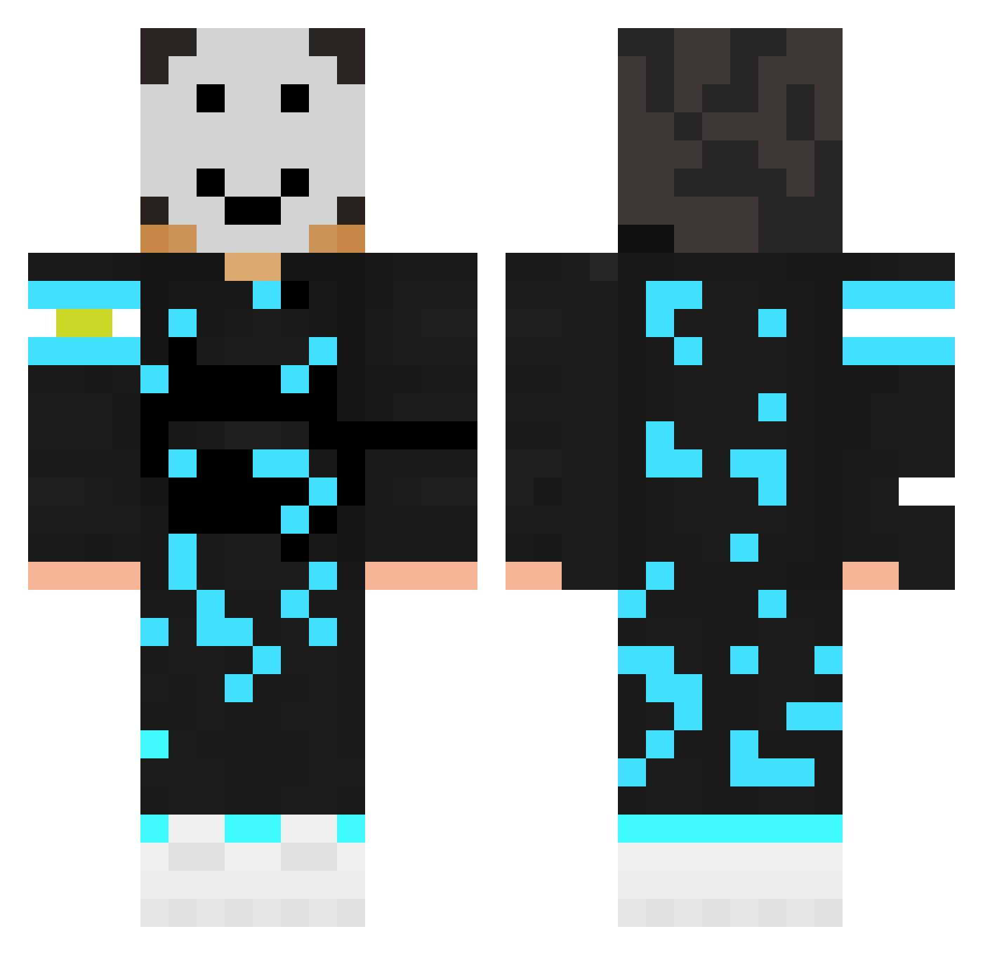 MatiasFide Minecraft skin, front and back view