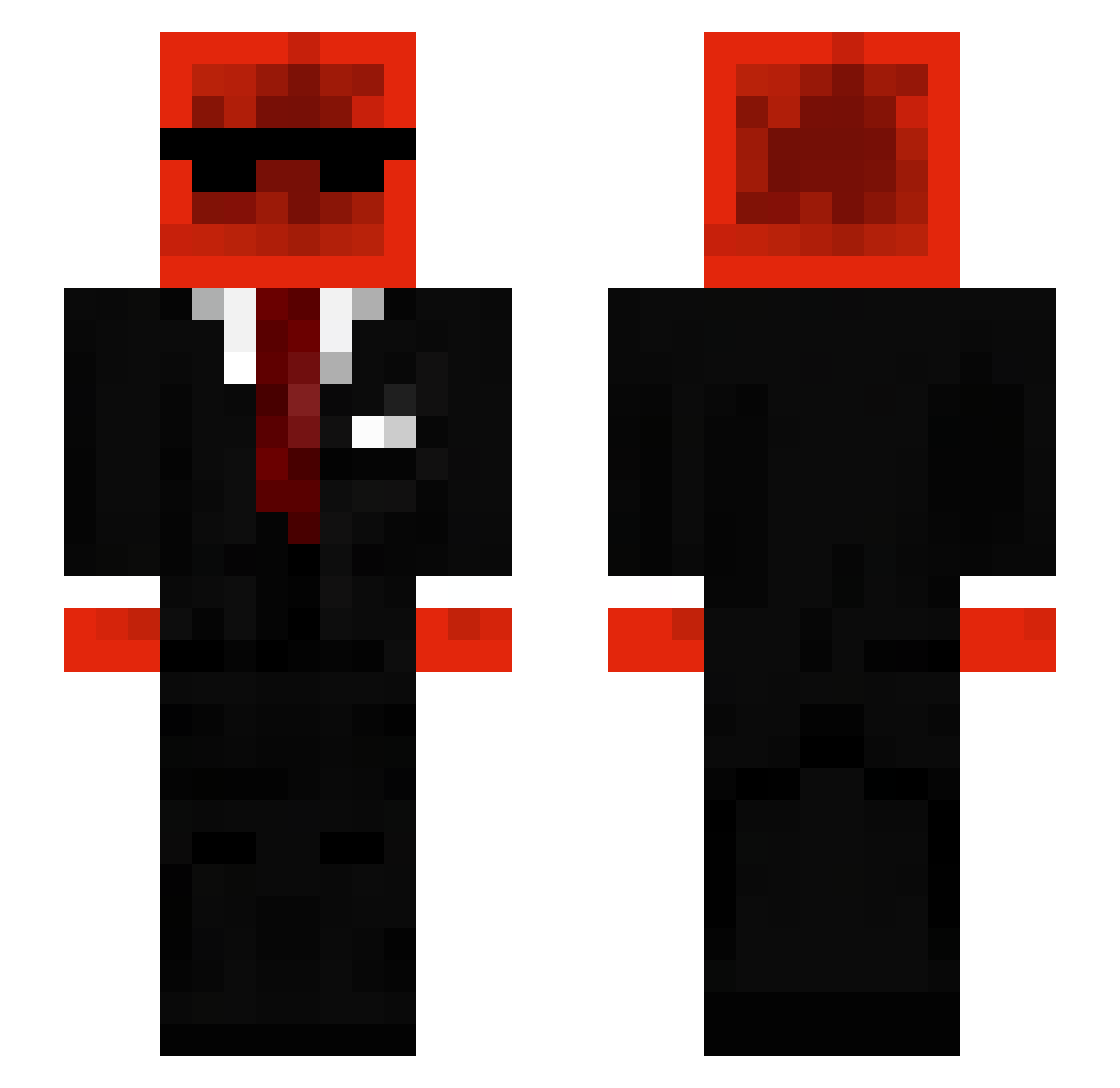 MR_redstech Minecraft skin, front and back view