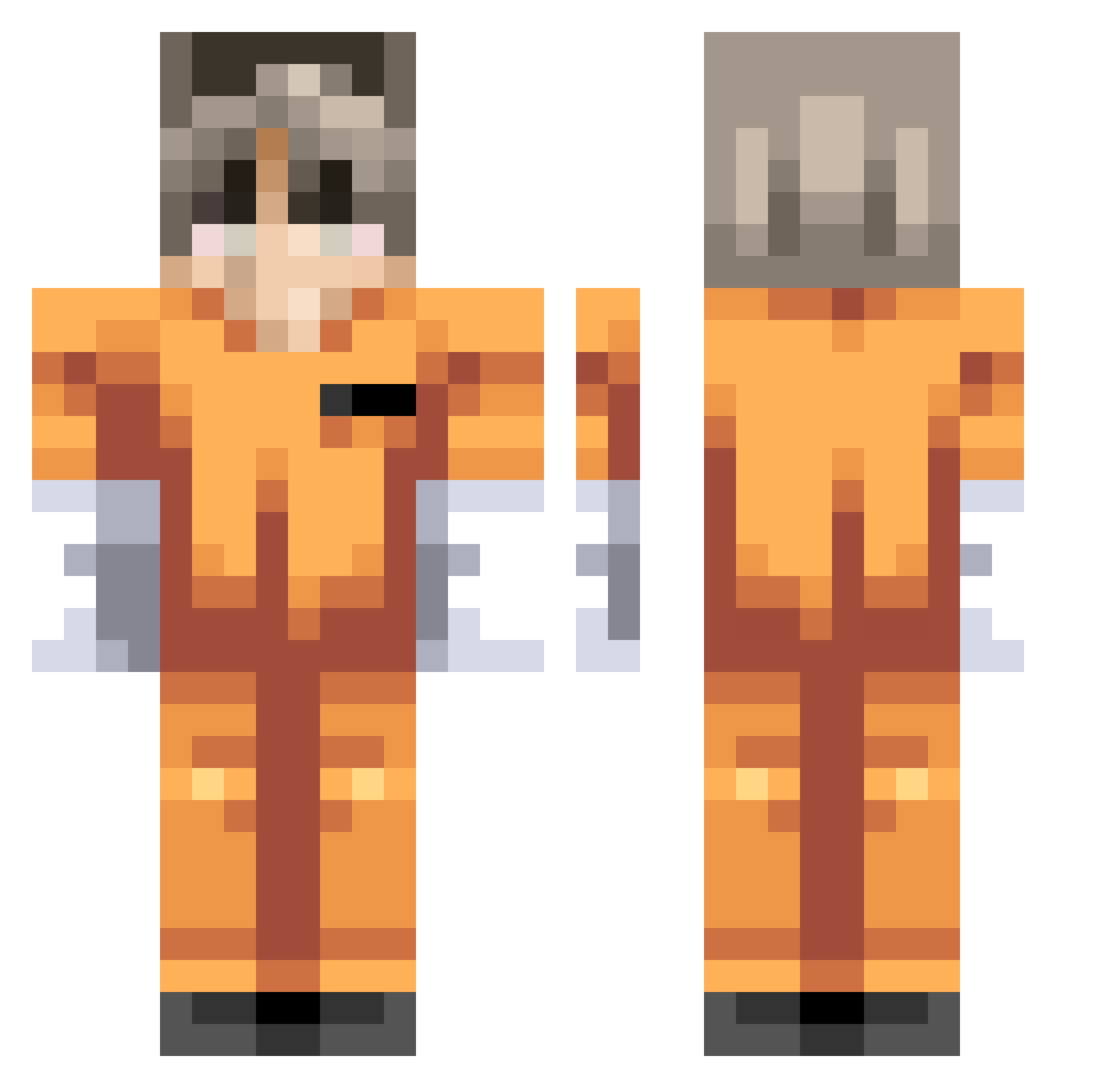 Sparky_ITA Minecraft skin, front and back view