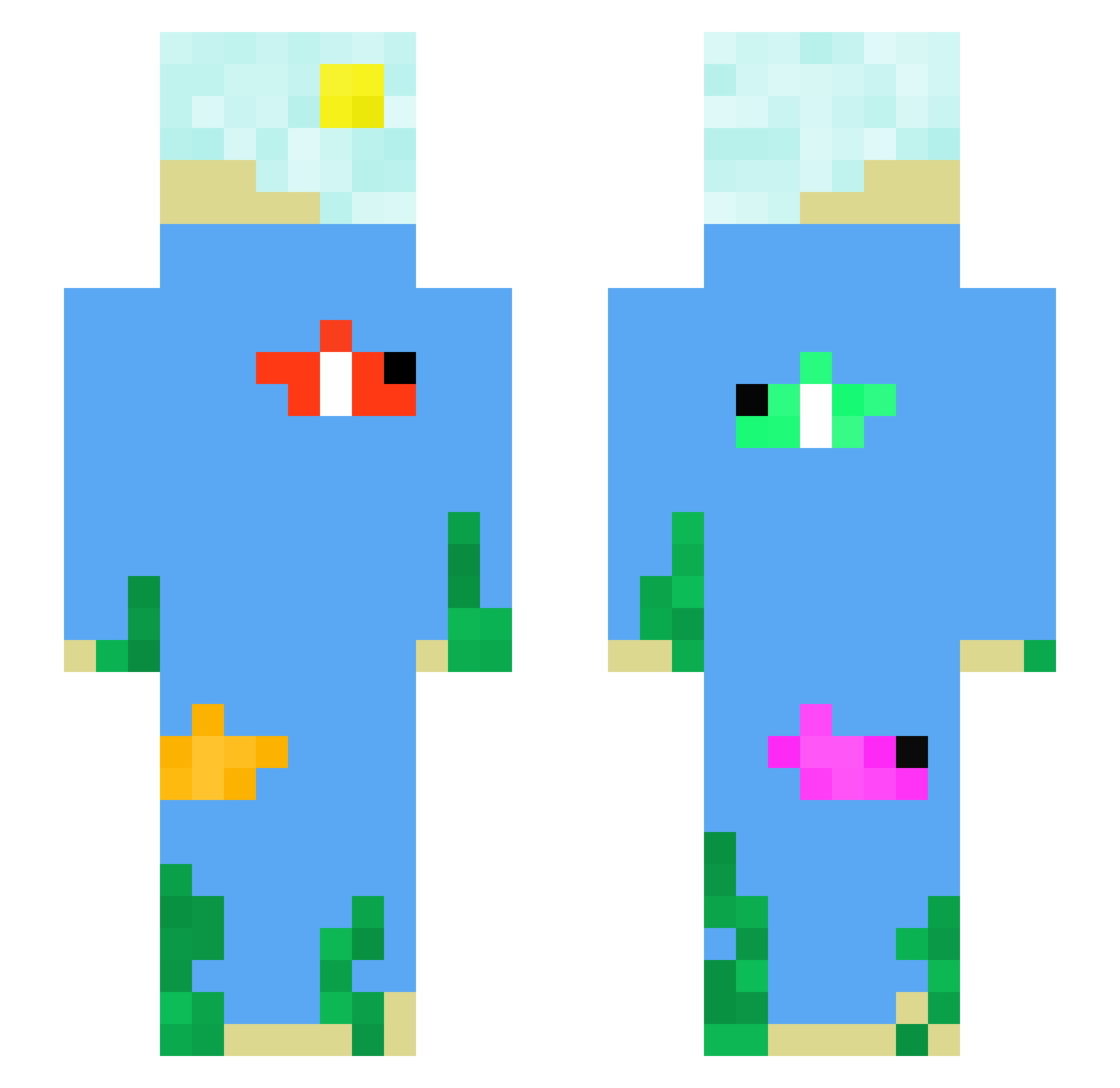 rasmus981 Minecraft skin, front and back view