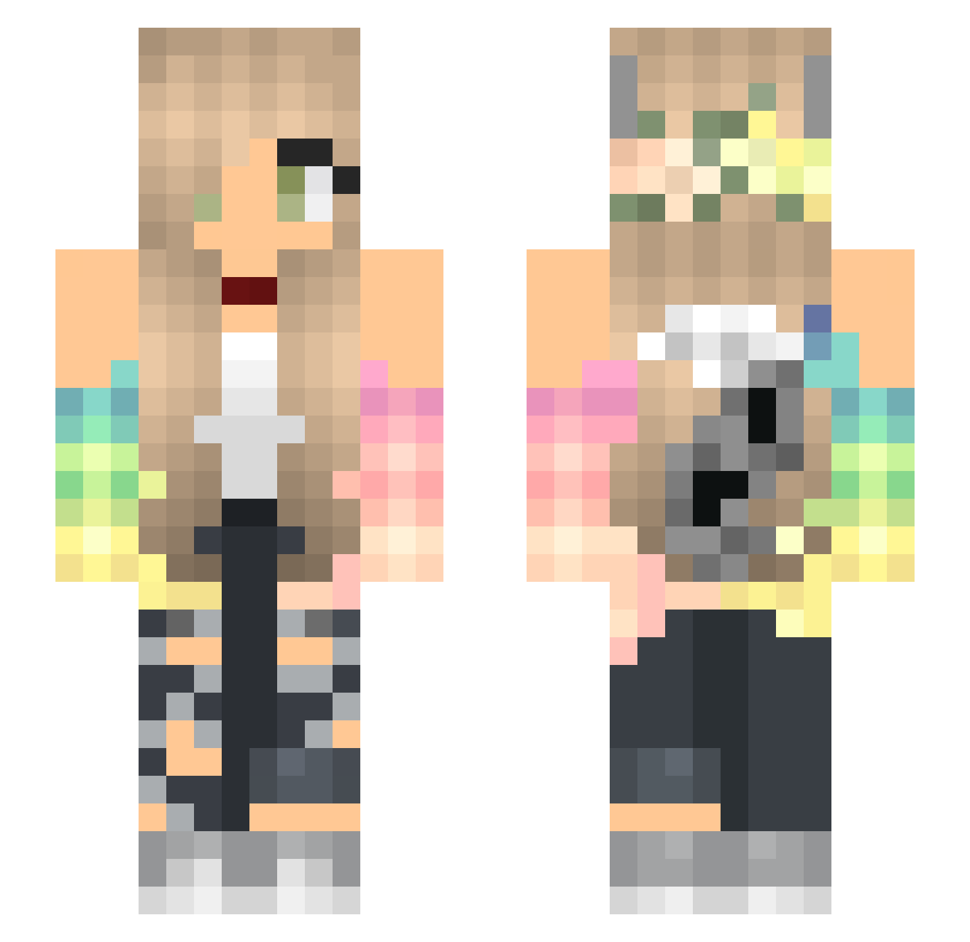 ZephyrGhxst Minecraft skin, front and back view