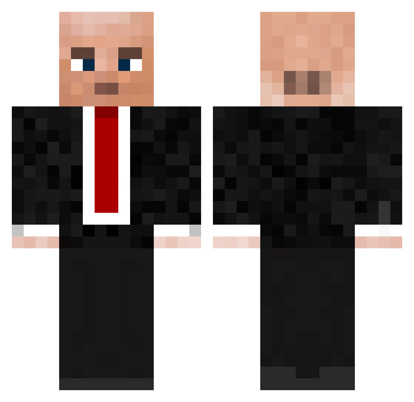 YesNo421 Minecraft skin, front and back view