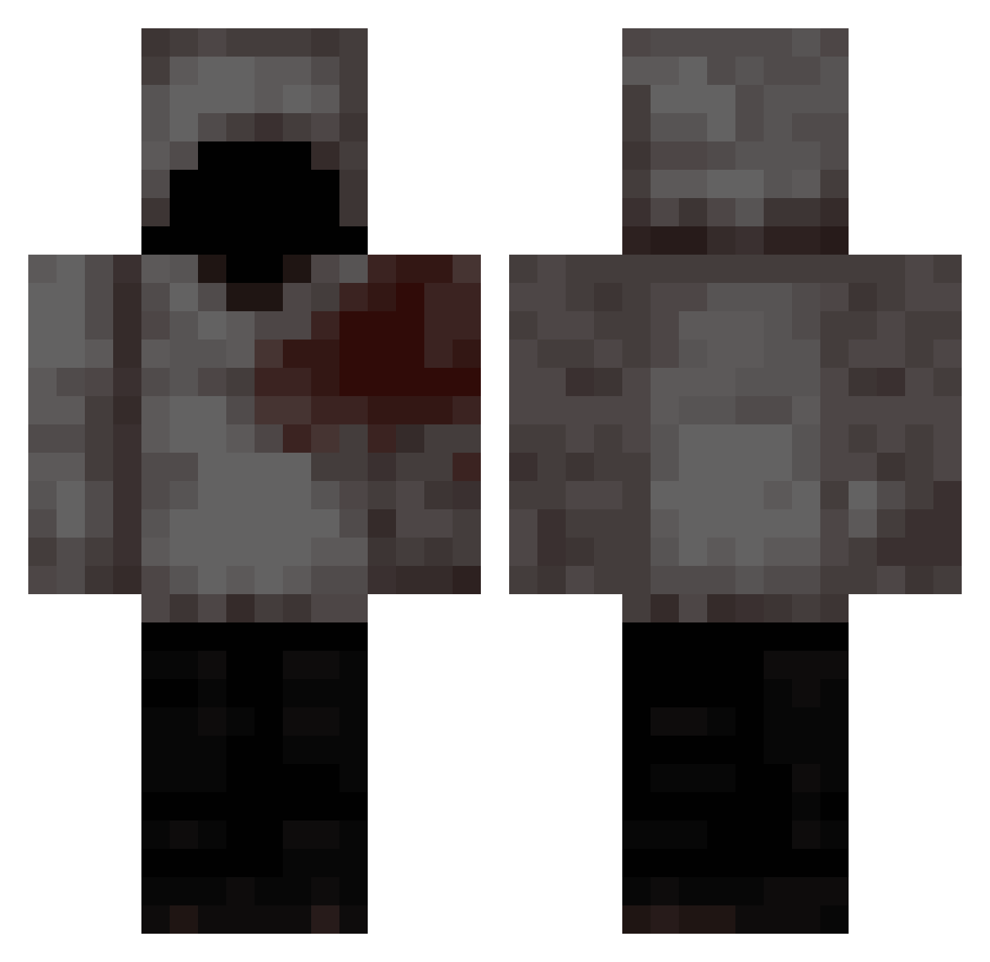 NEXT_qu Minecraft skin, front and back view
