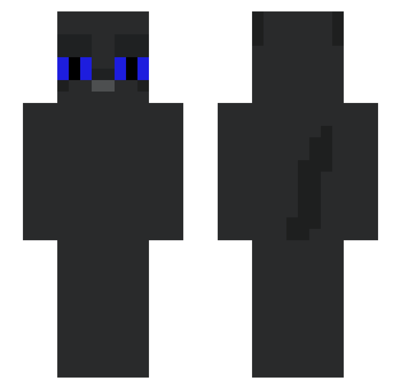 Weavqd Minecraft skin, front and back view