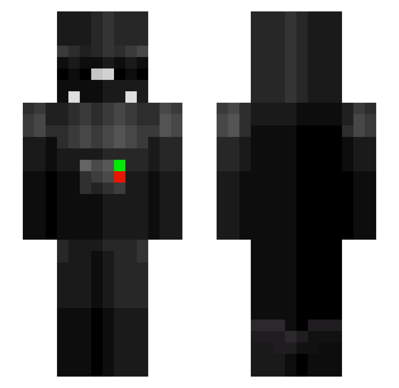 Dino_wassup Minecraft skin, front and back view