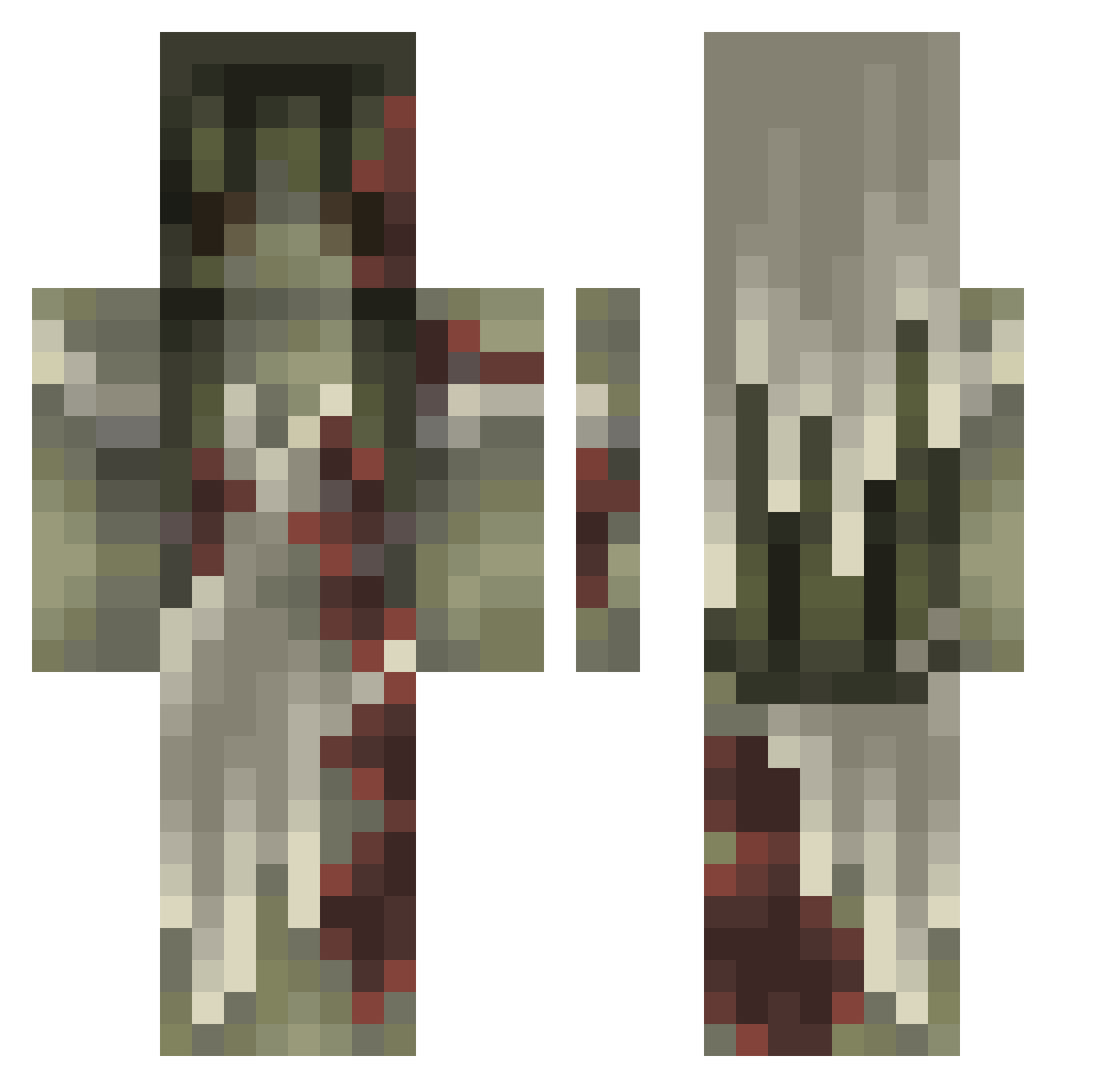 LA85di9 Minecraft skin, front and back view