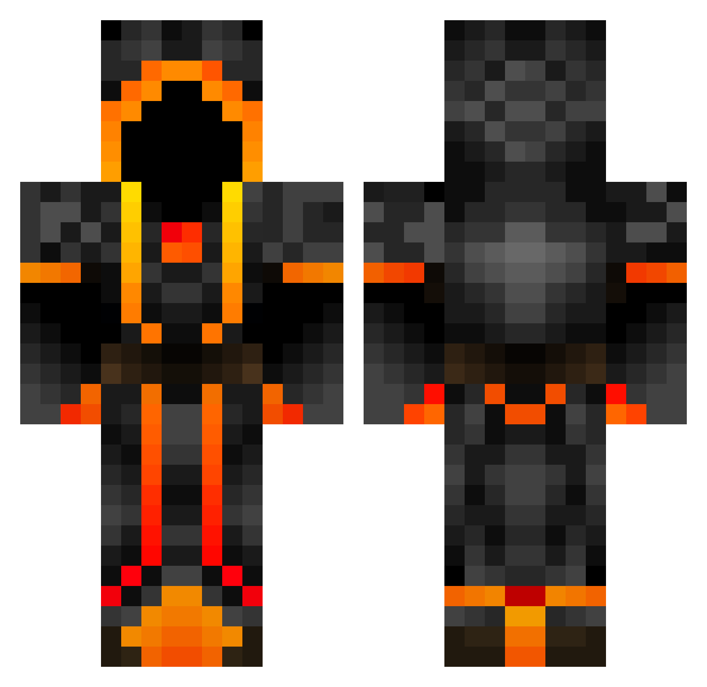 Scorpion__Tail Minecraft skin, front and back view