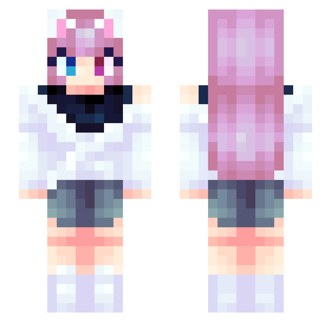 jeonboksun Minecraft skin, front and back view