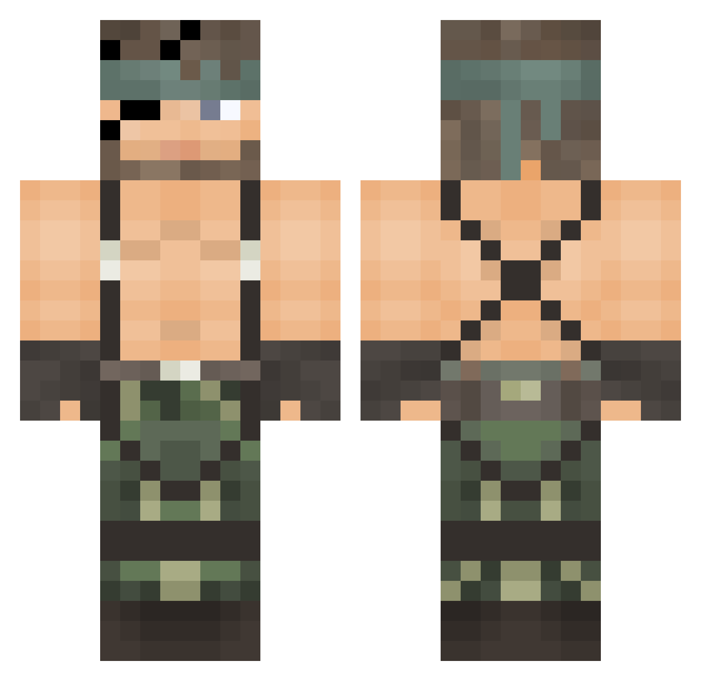 TONI_TNT Minecraft skin, front and back view