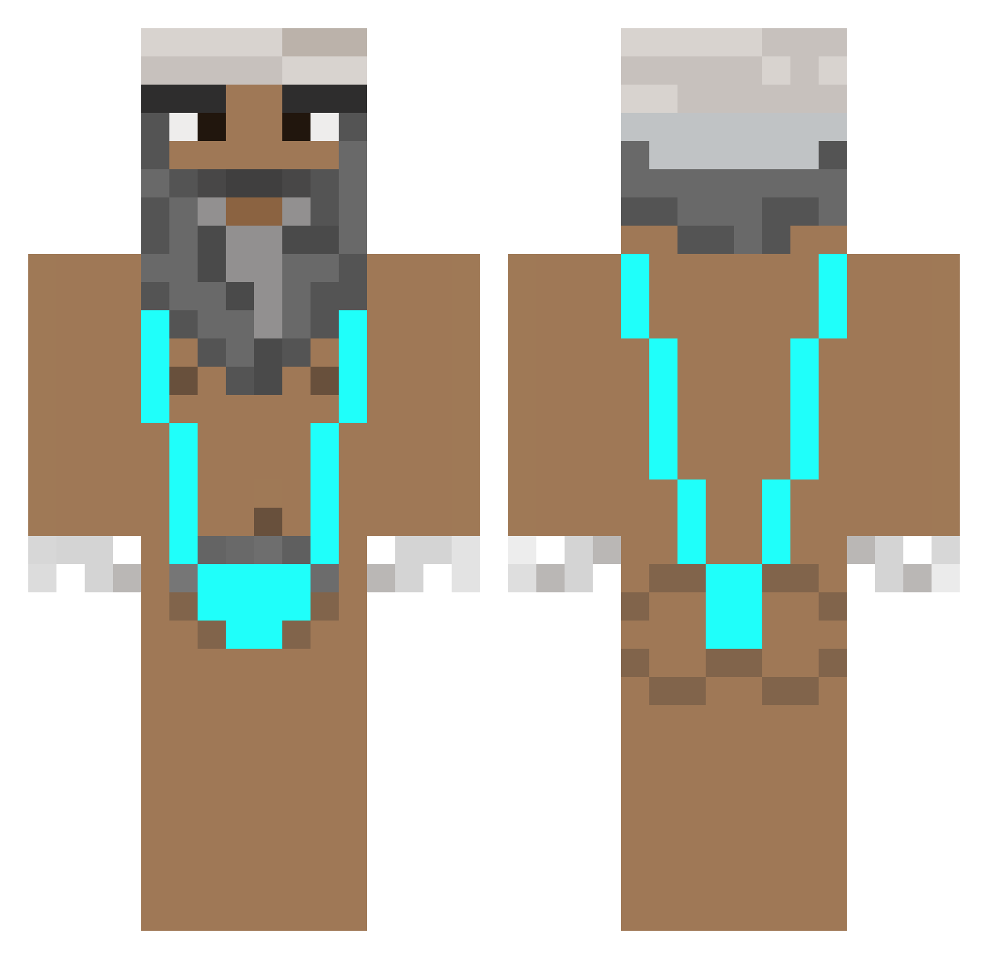 dzcro Minecraft skin, front and back view