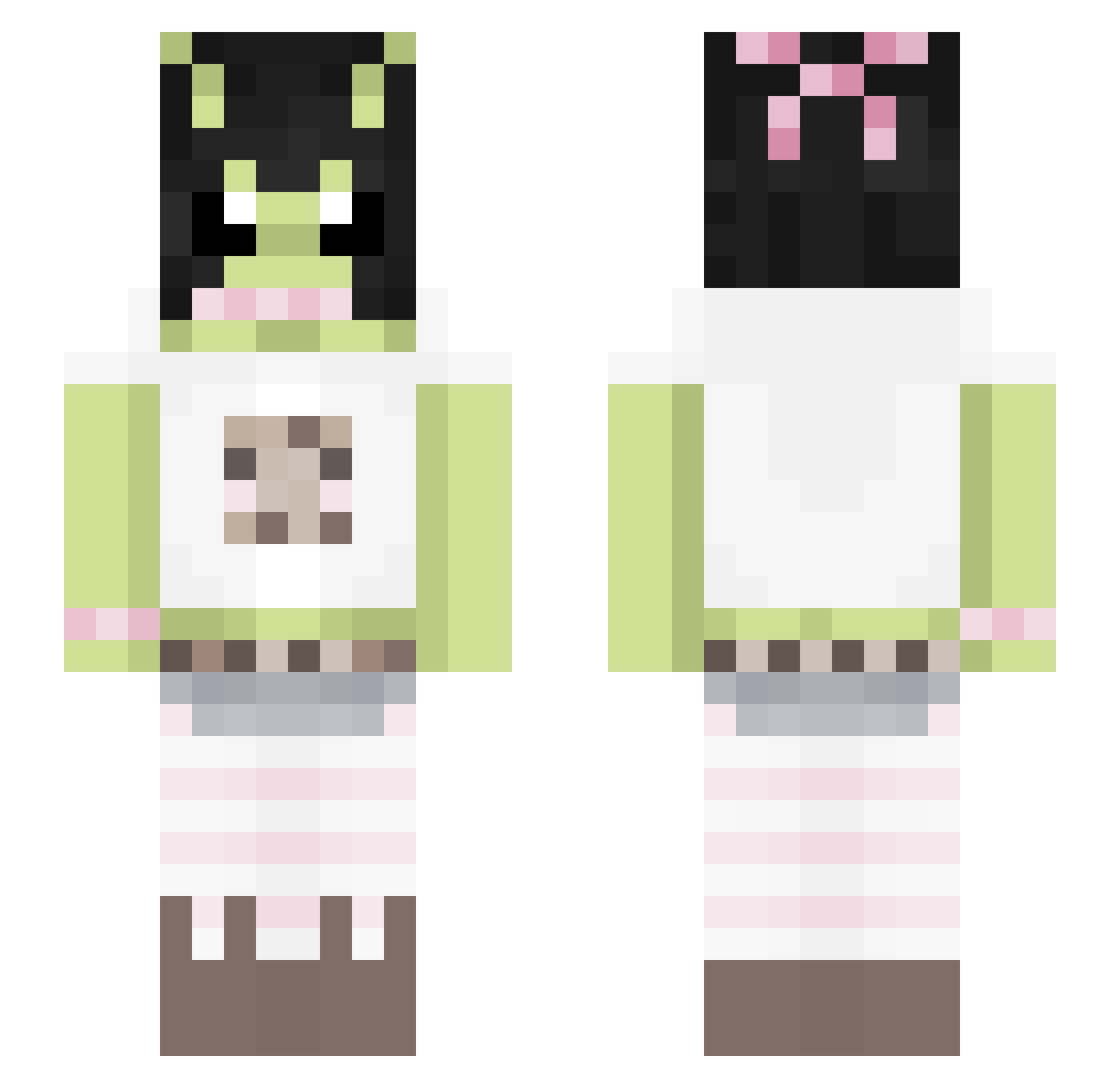 K0aya Minecraft skin, front and back view