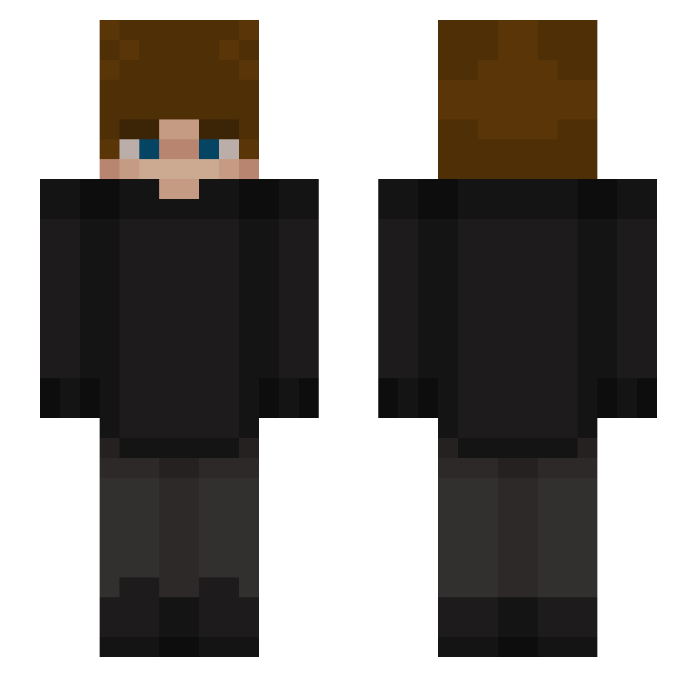 Tomitinit Minecraft skin, front and back view