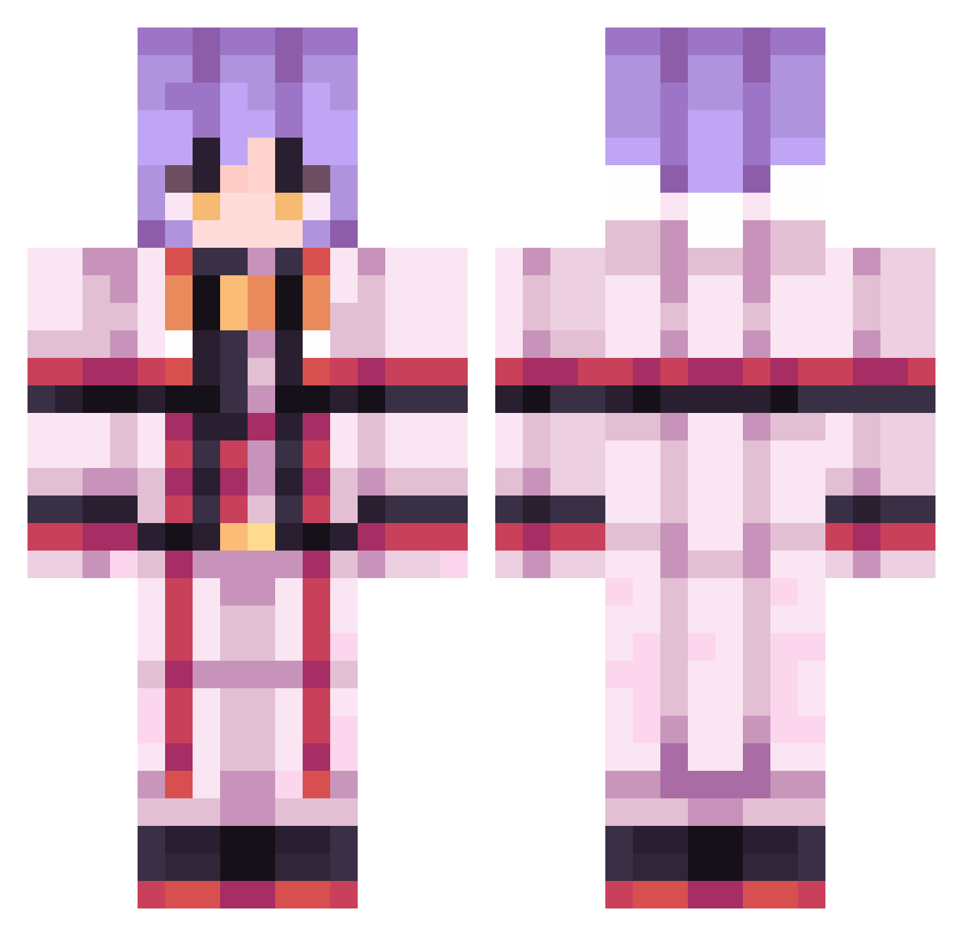 ZayCheezy Minecraft skin, front and back view