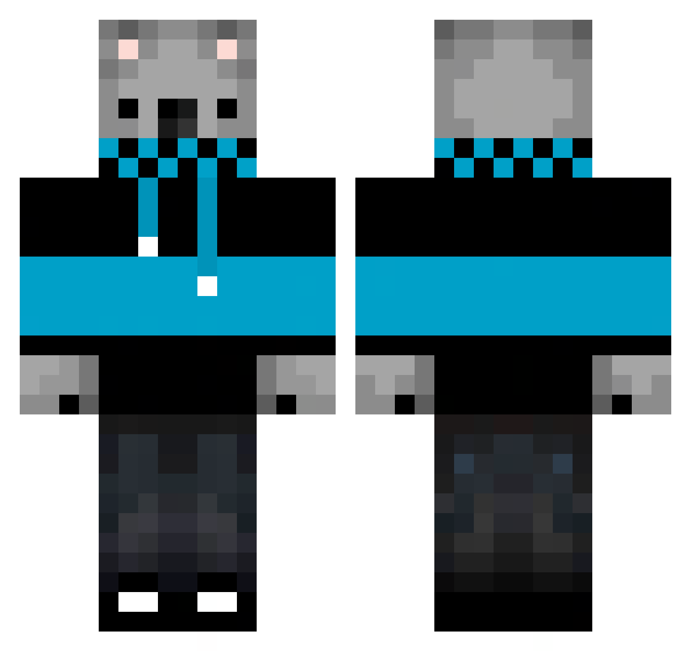 5947 Minecraft skin, front and back view