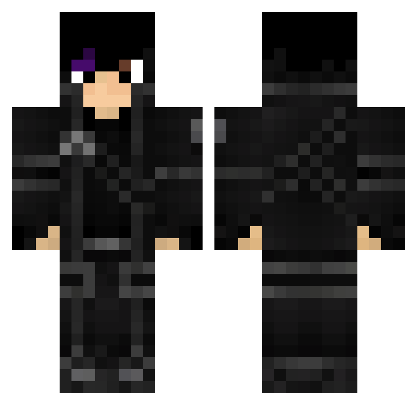 Gamblinrone Minecraft skin, front and back view