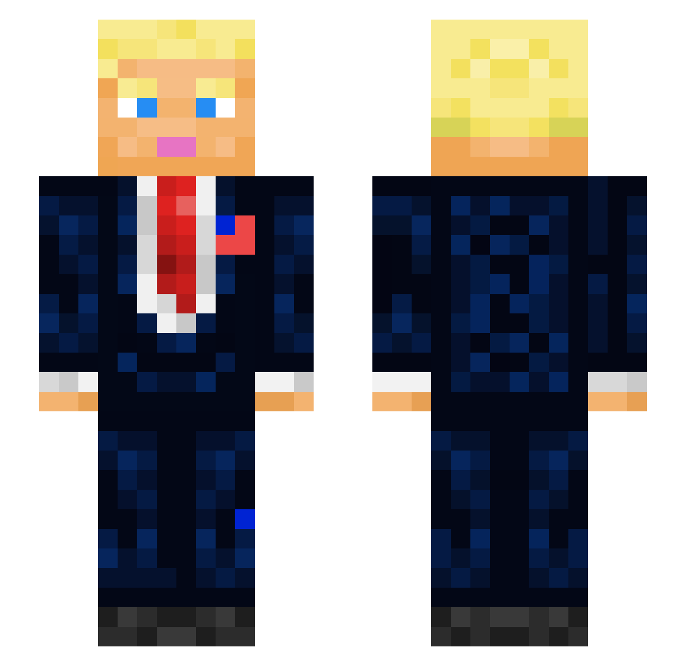 michaelflis Minecraft skin, front and back view