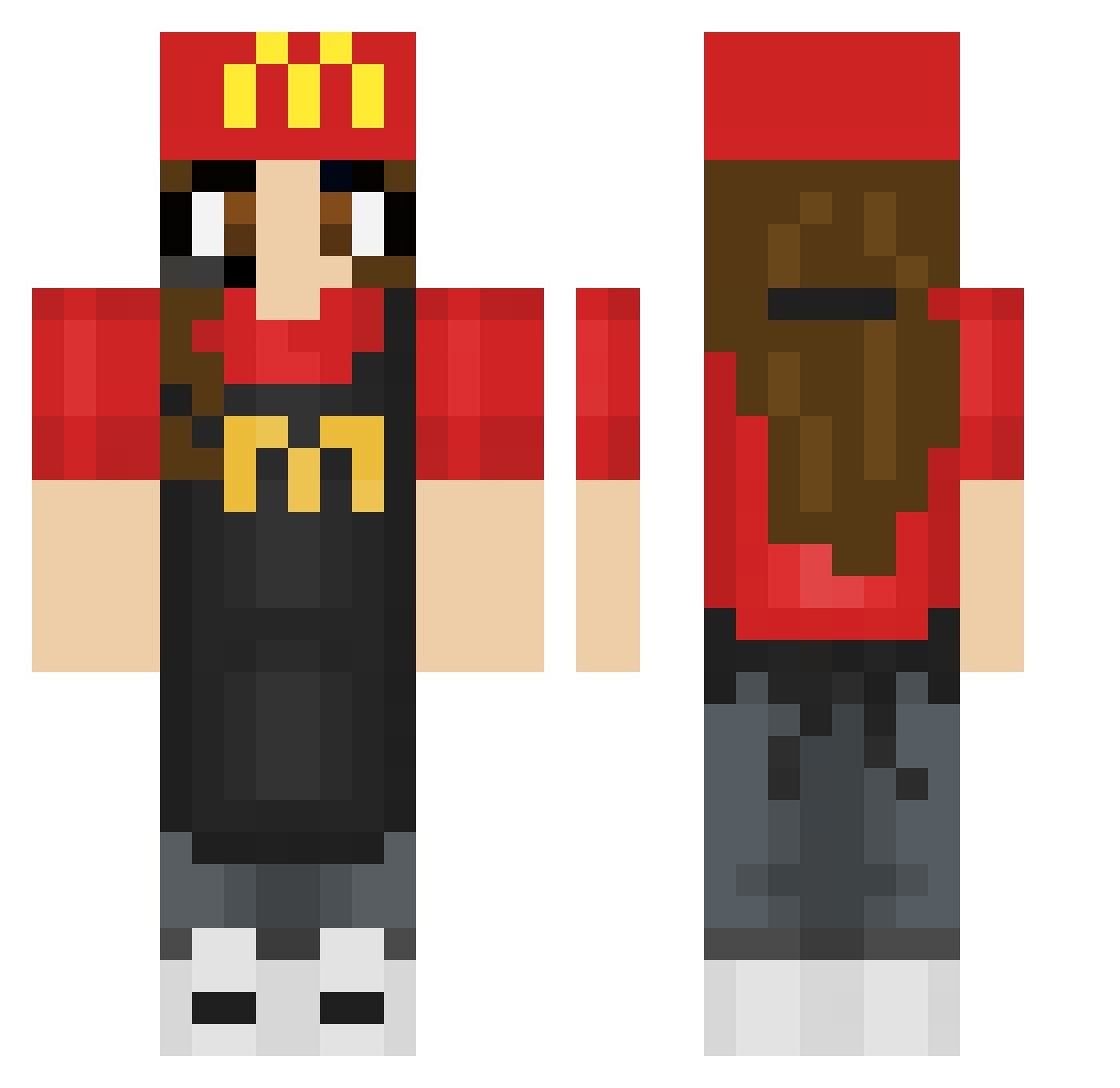 ivqqqq Minecraft skin, front and back view