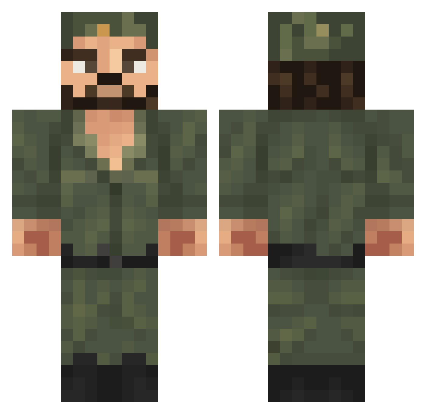 owafinha Minecraft skin, front and back view