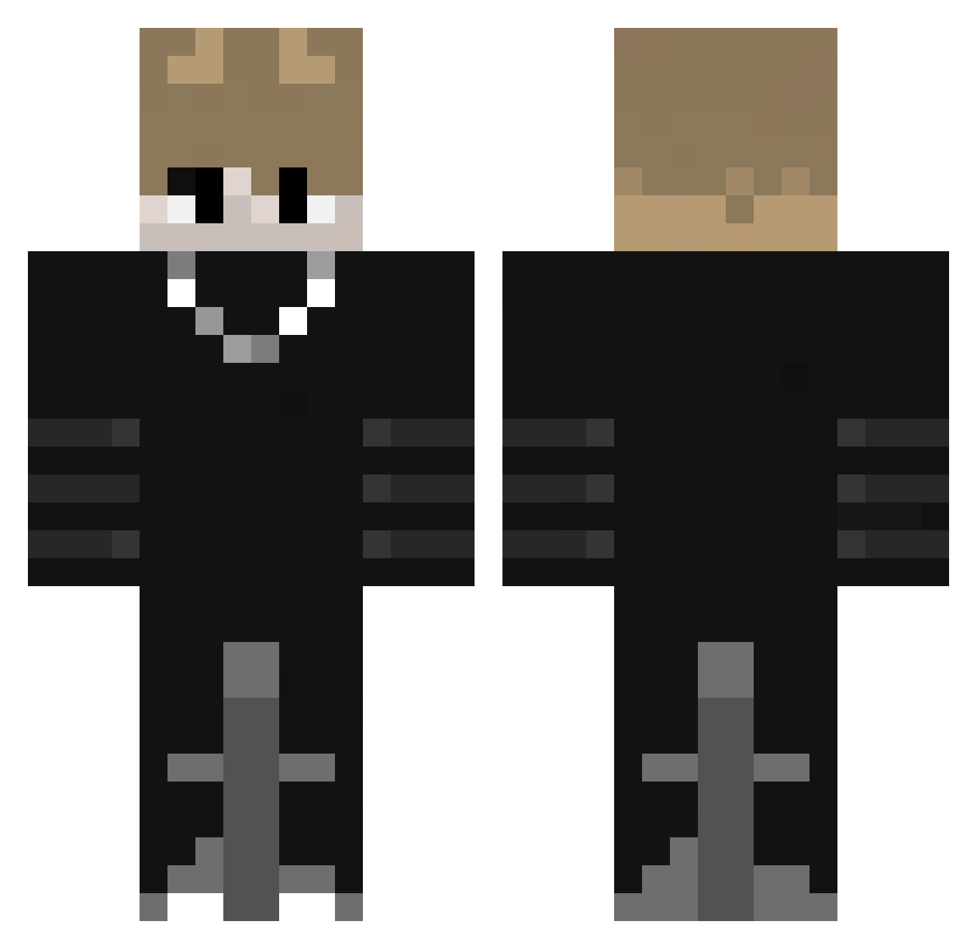 04x26 Minecraft skin, front and back view