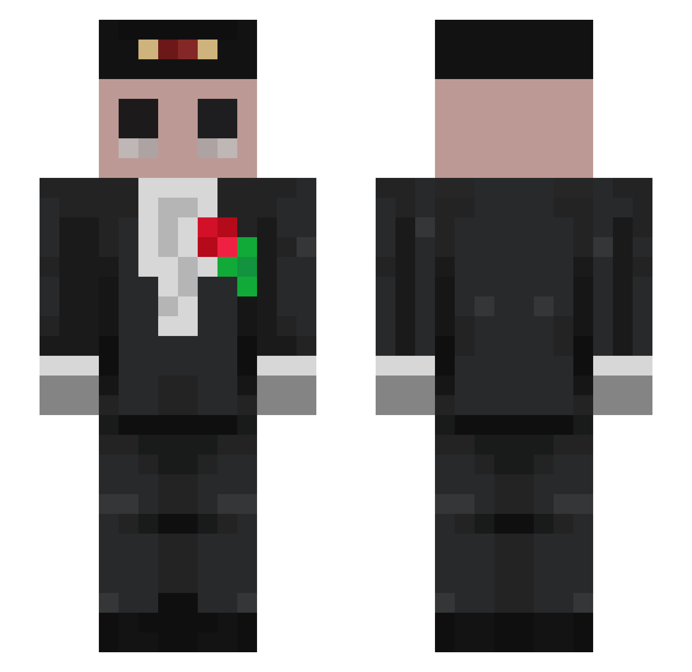 Satooro Minecraft skin, front and back view