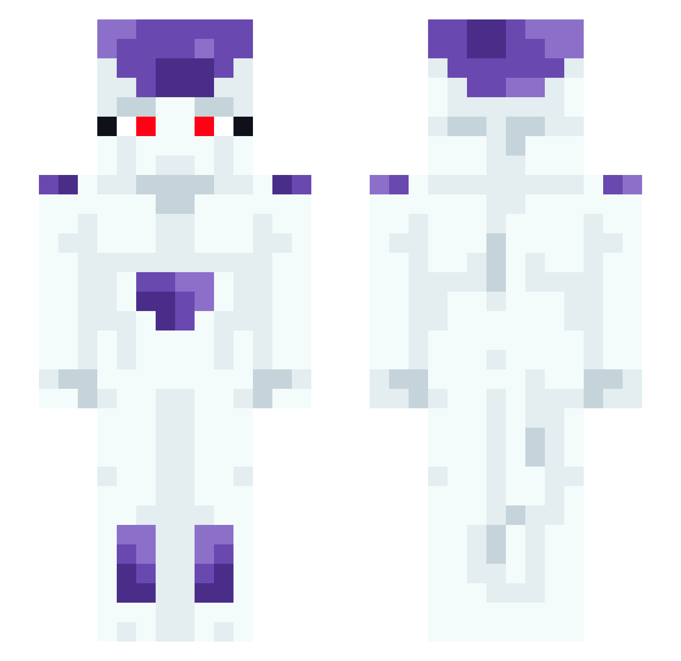 Luan2Cozy Minecraft skin, front and back view