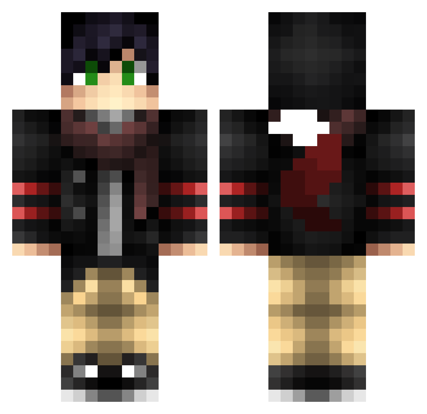 KabinTHEOG Minecraft skin, front and back view