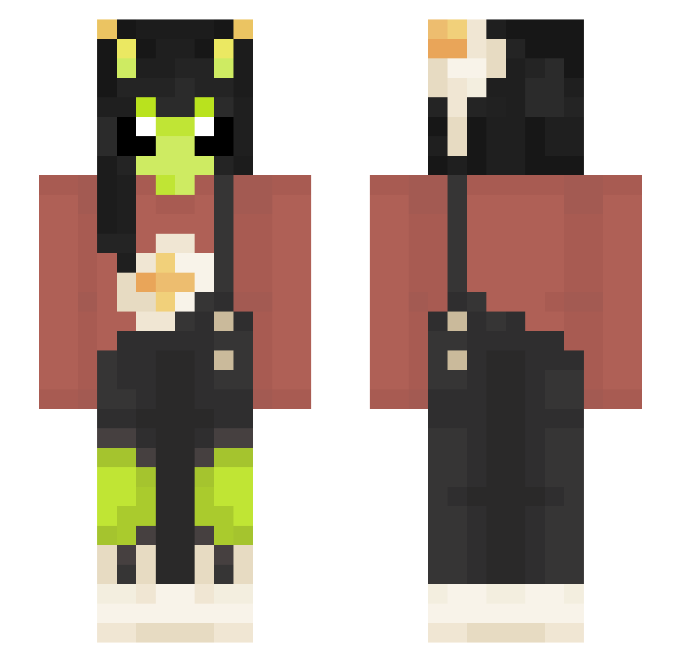 Natalietjuh Minecraft skin, front and back view