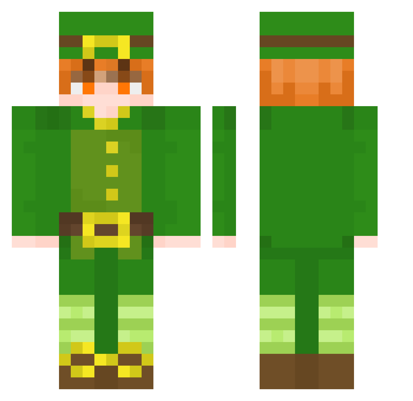 IForsakenBaconI Minecraft skin, front and back view