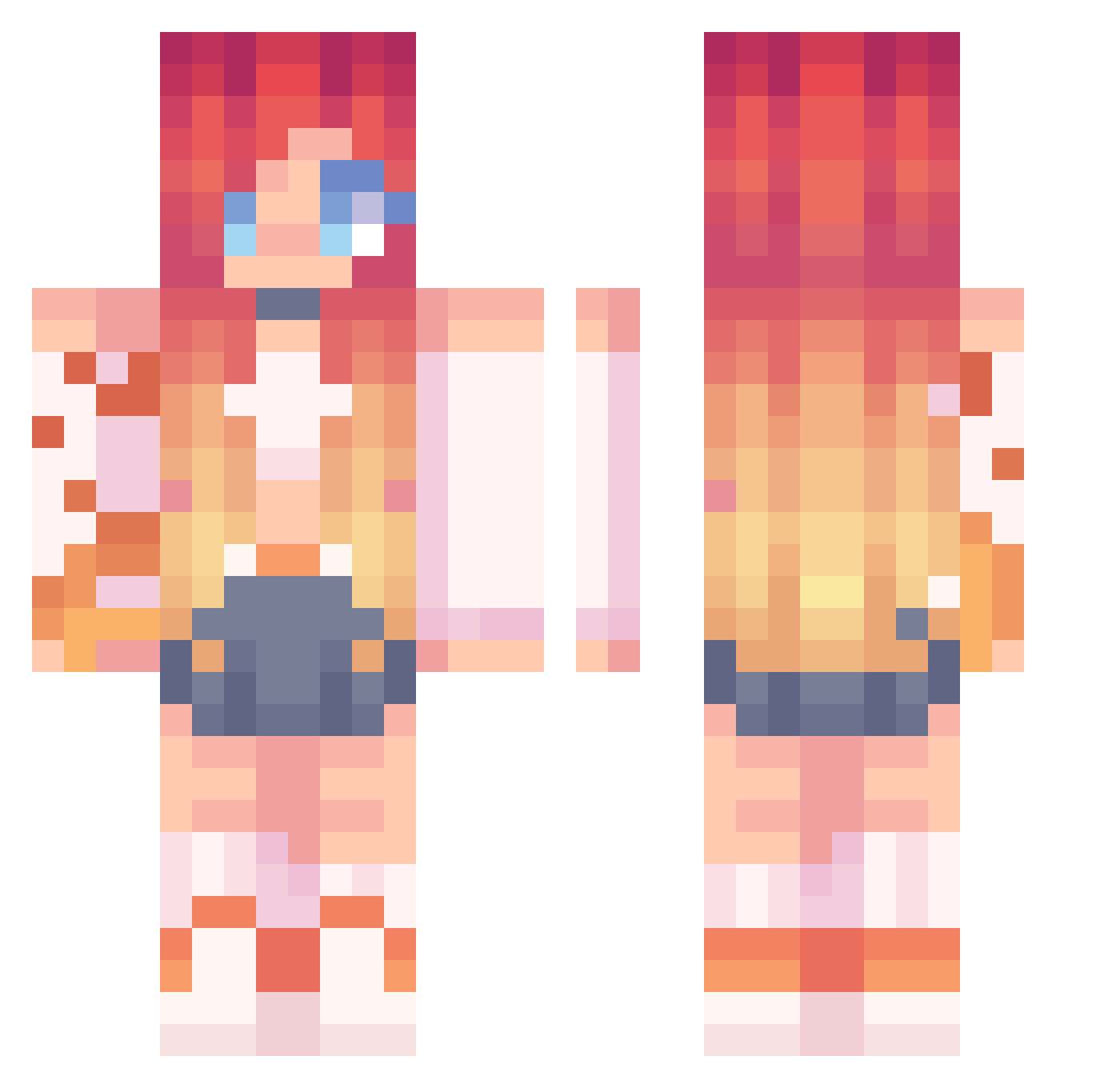 Koschei0729 Minecraft skin, front and back view