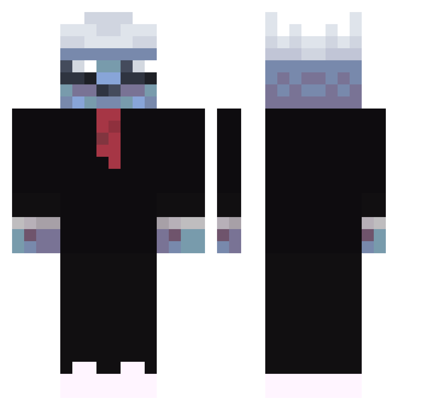 complex0_0 Minecraft skin, front and back view
