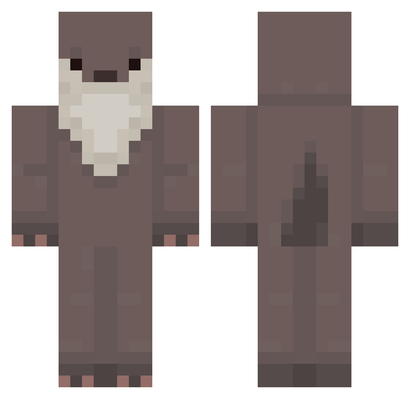 fishribs Minecraft skin, front and back view