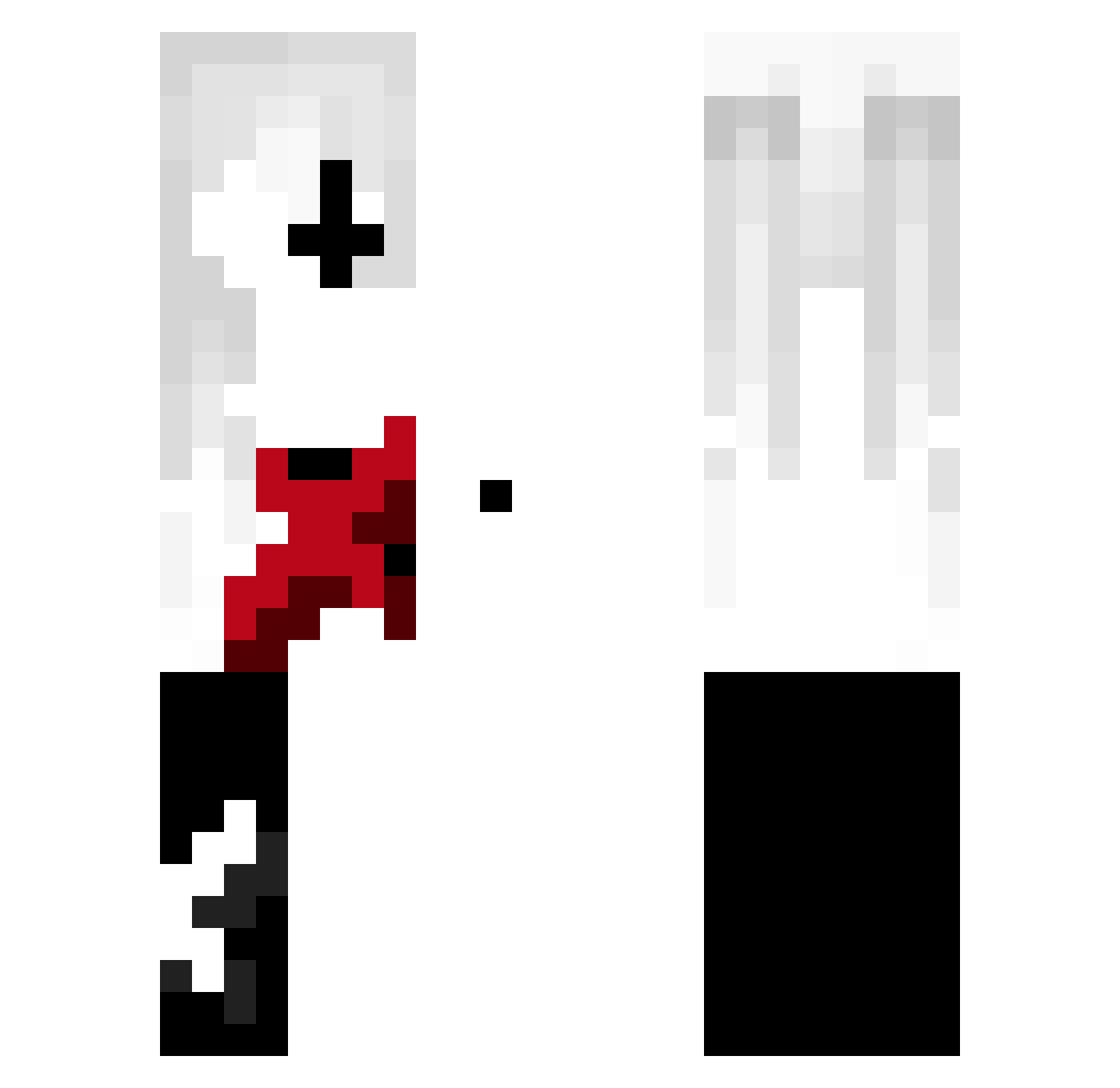 martw Minecraft skin, front and back view