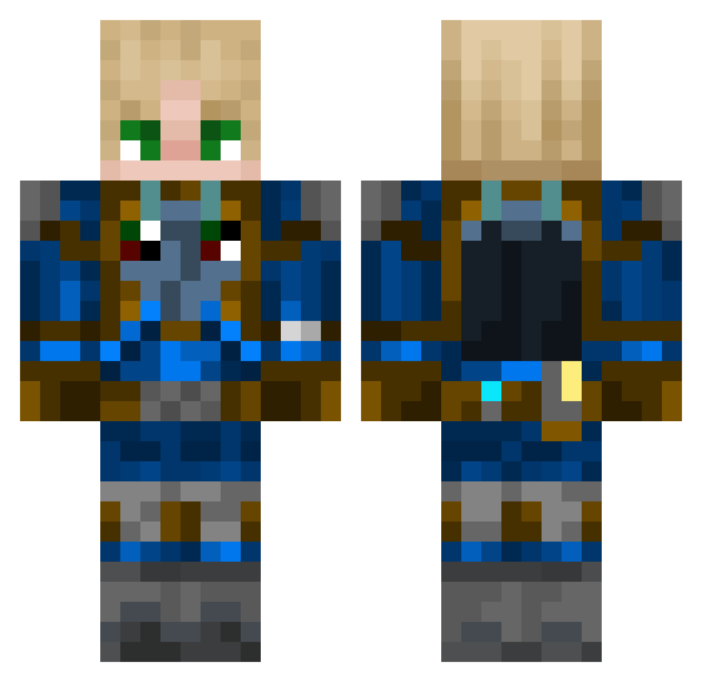 ailean9445 Minecraft skin, front and back view