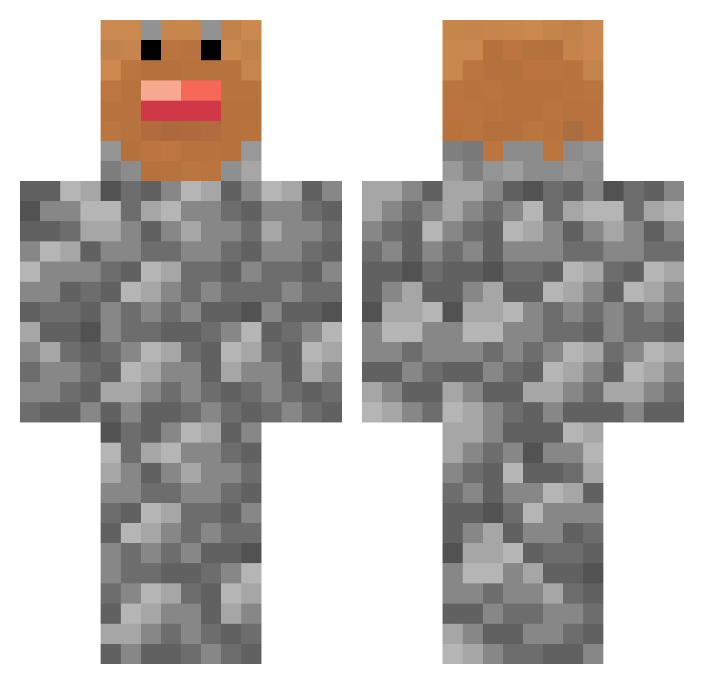 corb7ph Minecraft skin, front and back view