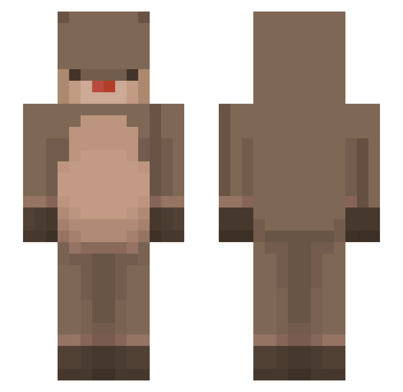 FORCE04 Minecraft skin, front and back view