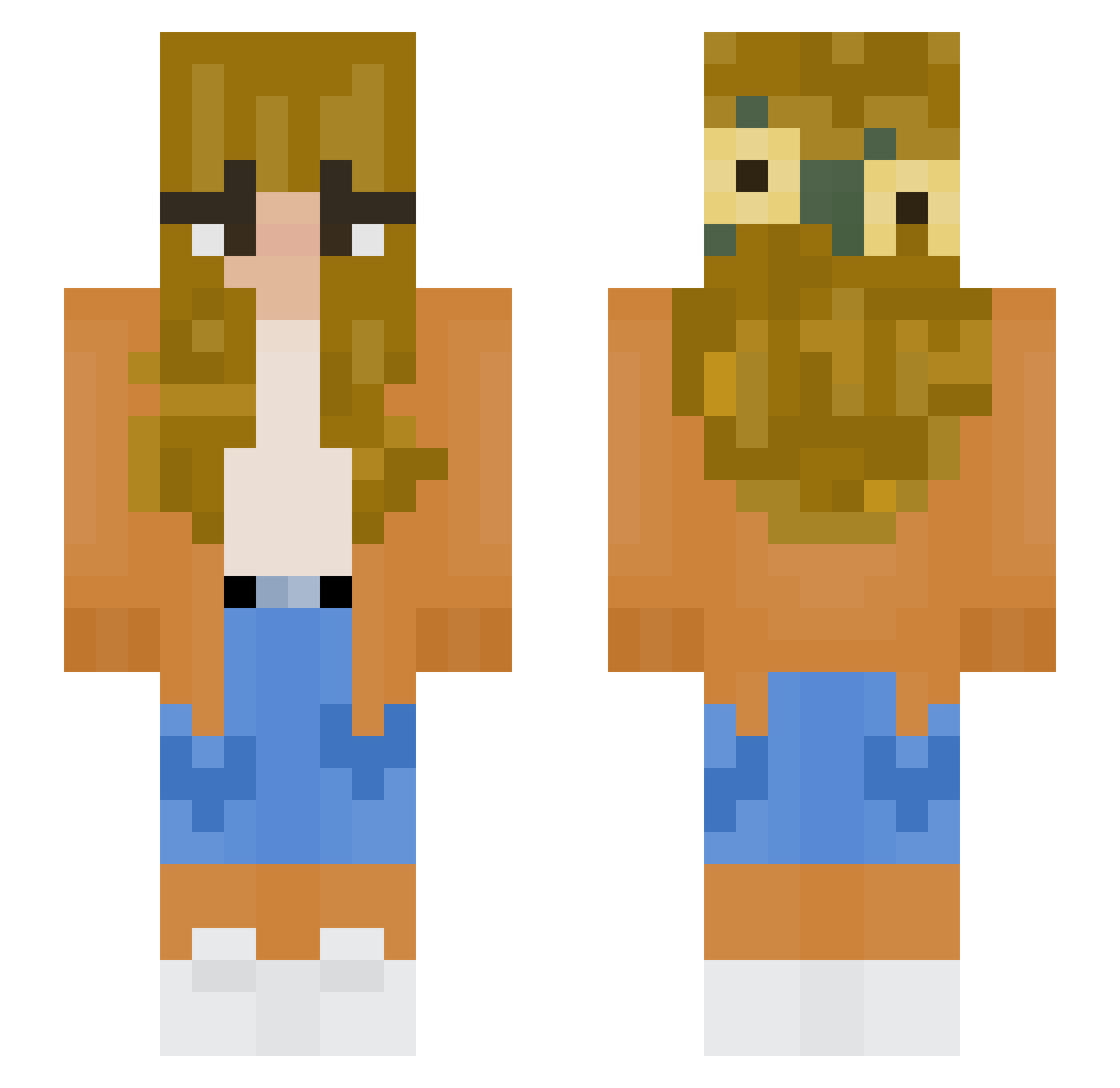 juja10 Minecraft skin, front and back view