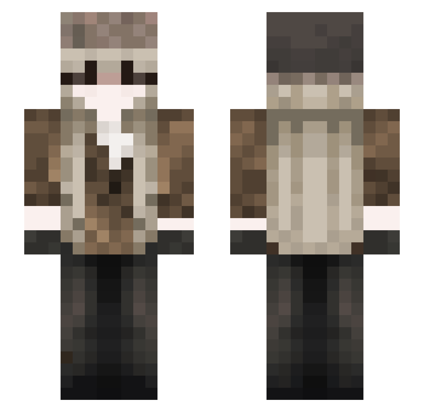 depesza Minecraft skin, front and back view