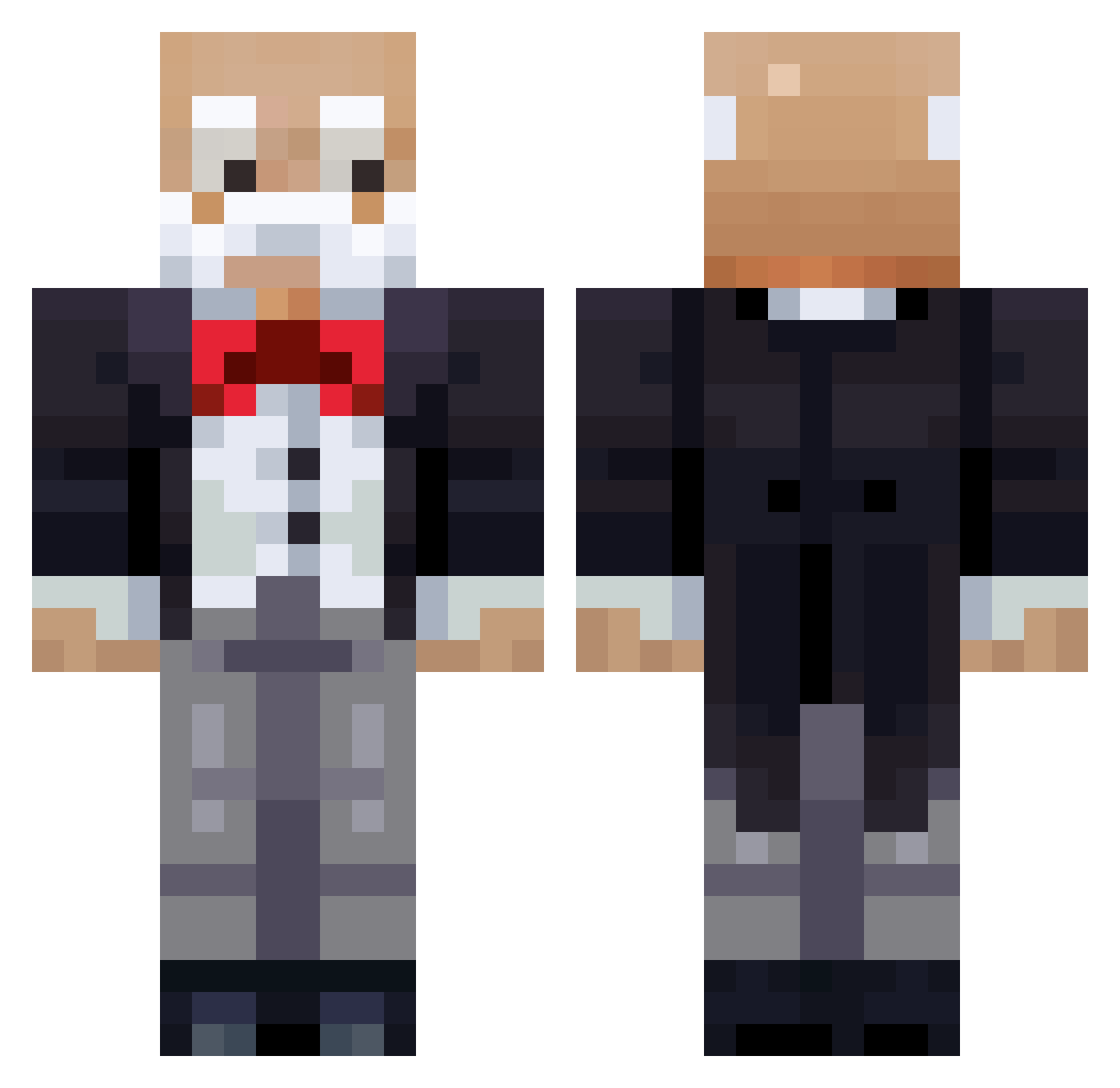 Sir_Human03 Minecraft skin, front and back view
