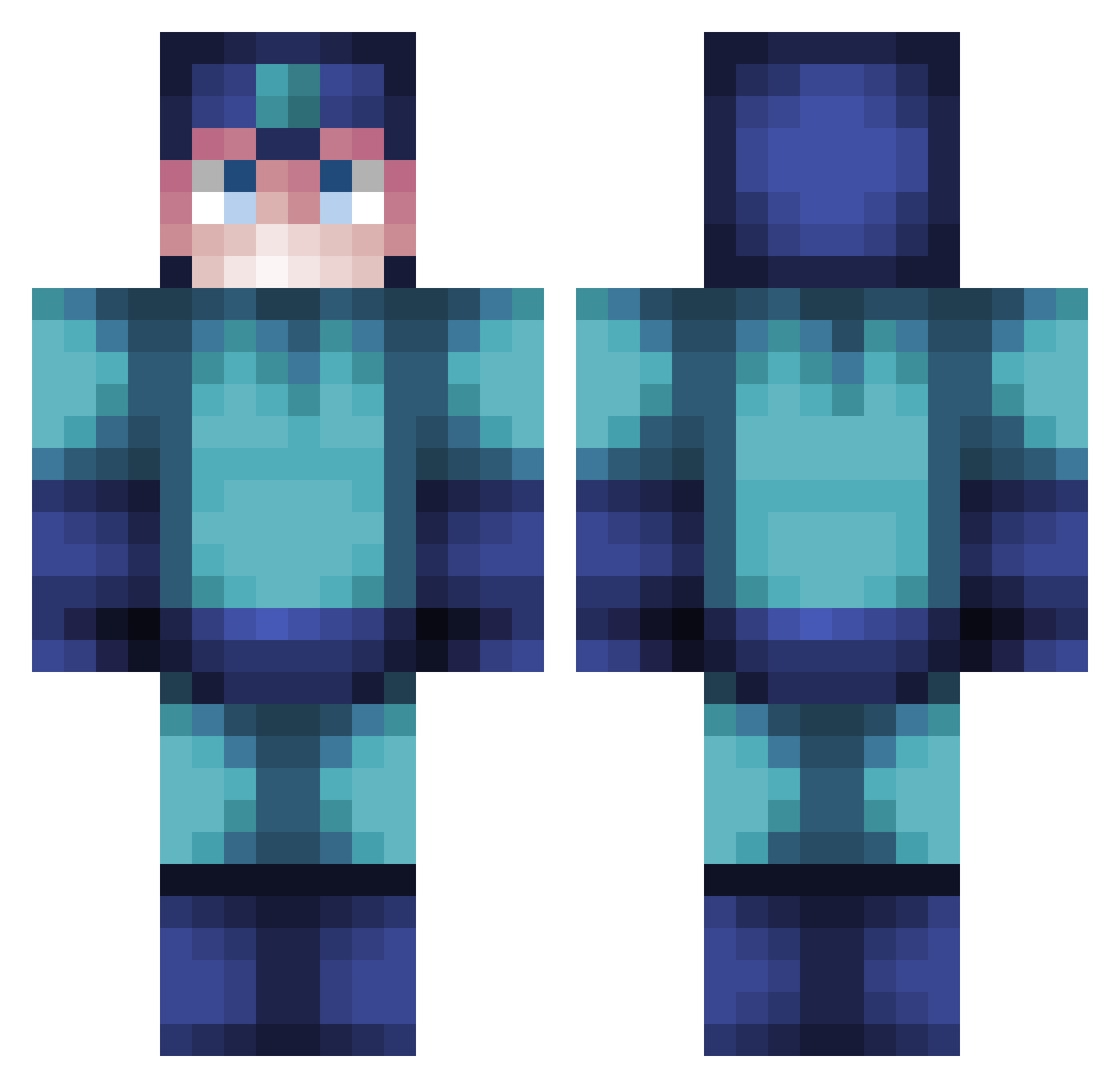 FJUPPY001 Minecraft skin, front and back view