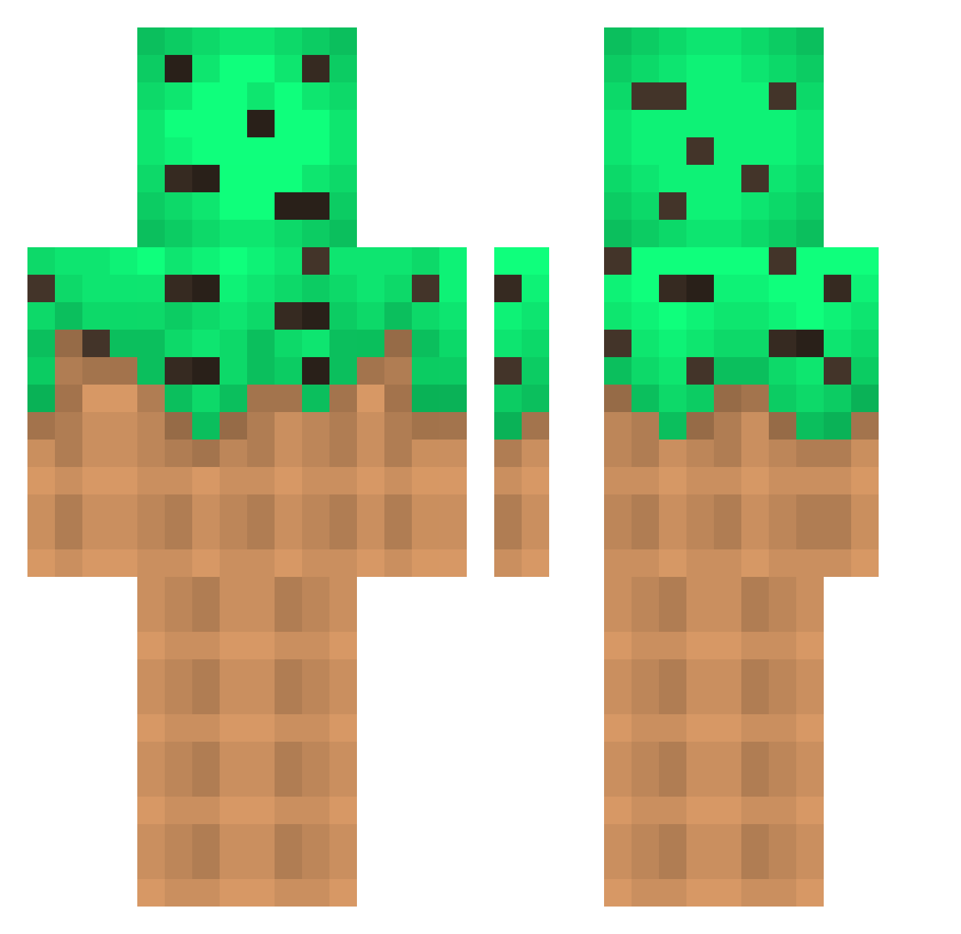 Princer0_0 Minecraft skin, front and back view