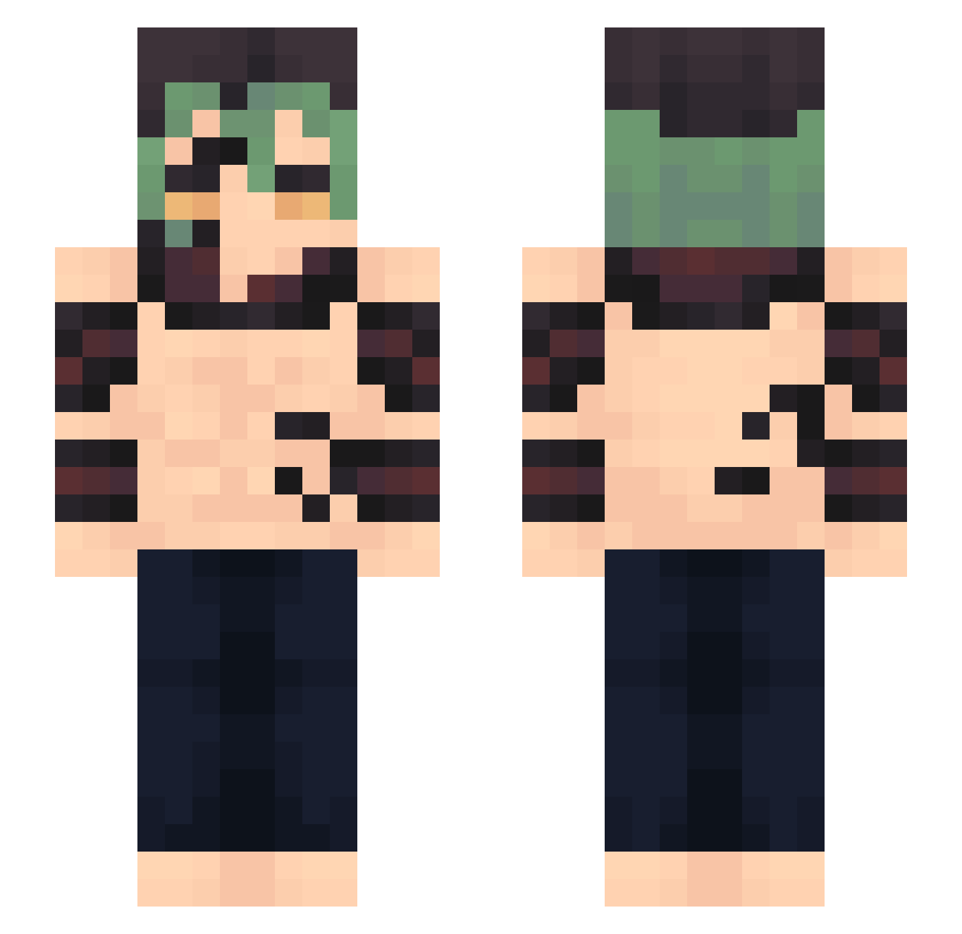 Mixema_ Minecraft skin, front and back view