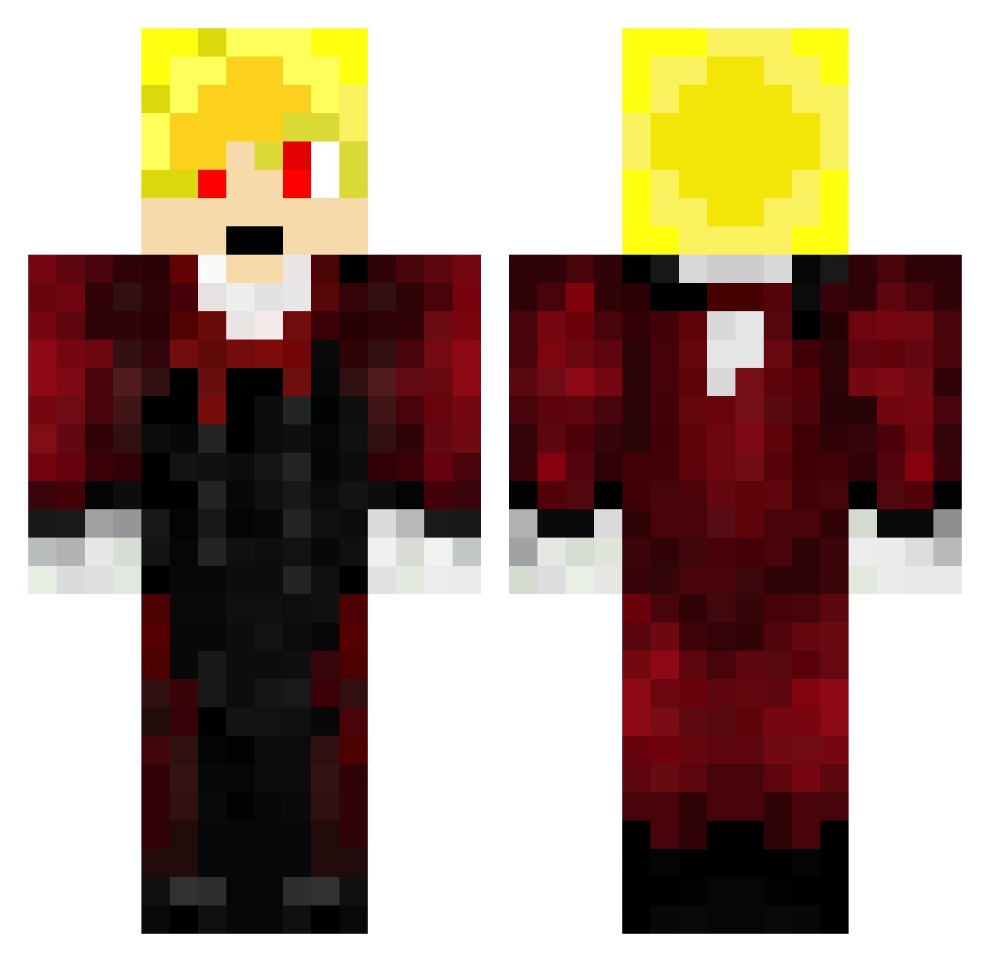 GATTOPEWPEW Minecraft skin, front and back view